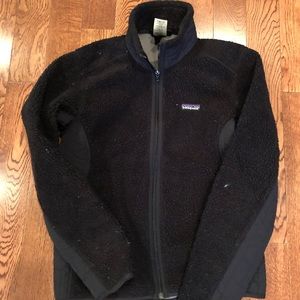Patagonia women’s black fleece zip up S